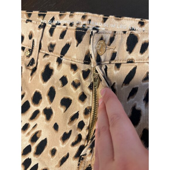 NEW Chico's So Slimming Leopard Girlfriend Slim Ankle High-Rise Denim Jeans 10 - Picture 14 of 15